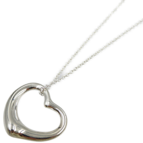 TIFFANY Elsa Peretti Open Heart Silver 925 Necklace - Picture 1 of 6